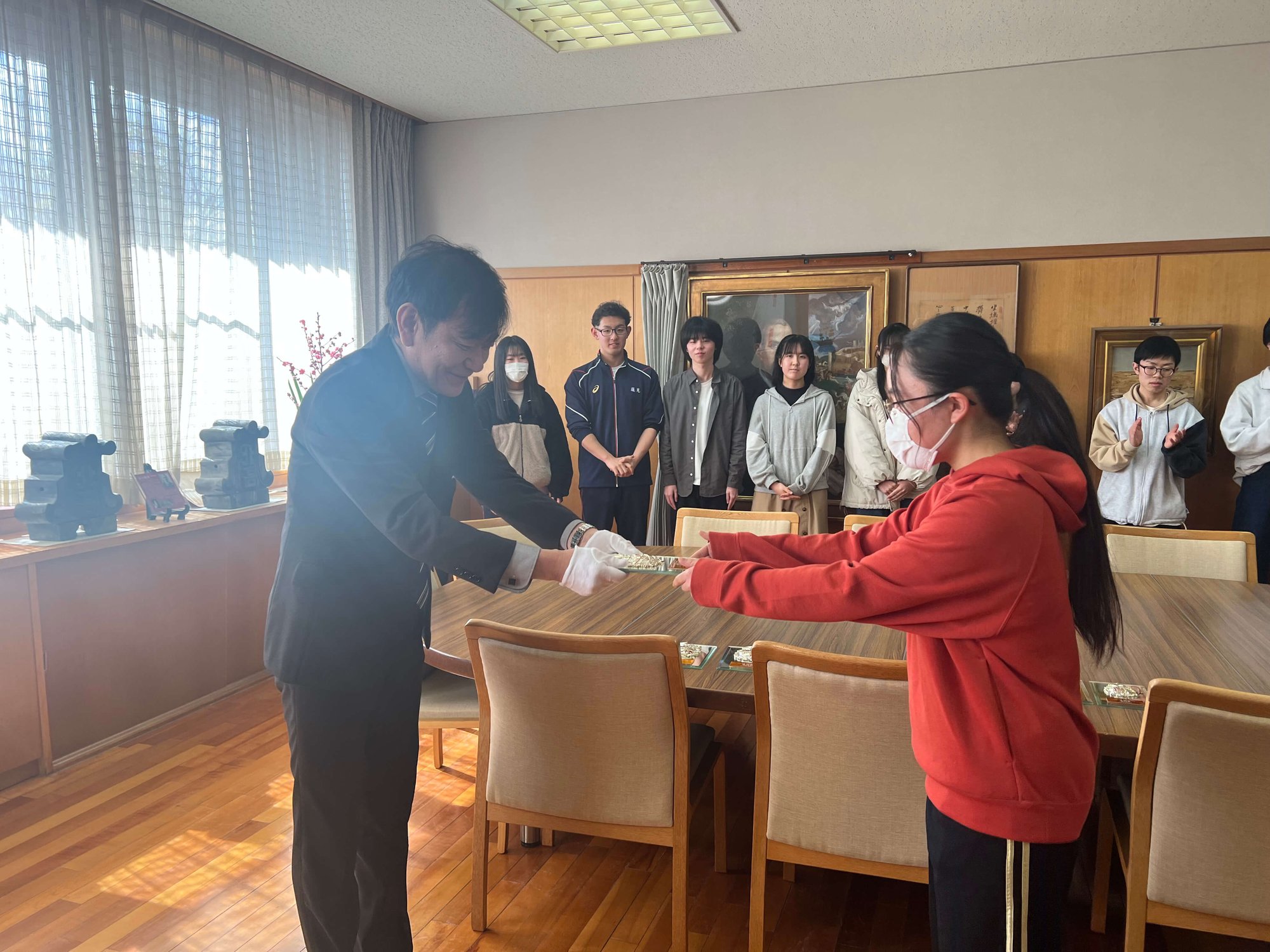 表彰された生徒の皆さん